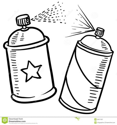 Spray Paint Sketch Royalty Free Stock Photography - Image: 28471357 Spray Paint Cans Drawing, Spray Paint Can Illustration, Cartoon Spray Paint Can, Spray Paint Can Drawing, Spray Can Tattoo, Spray Can Drawing, Spray Paint Drawing, Artbook Ideas, Can Illustration