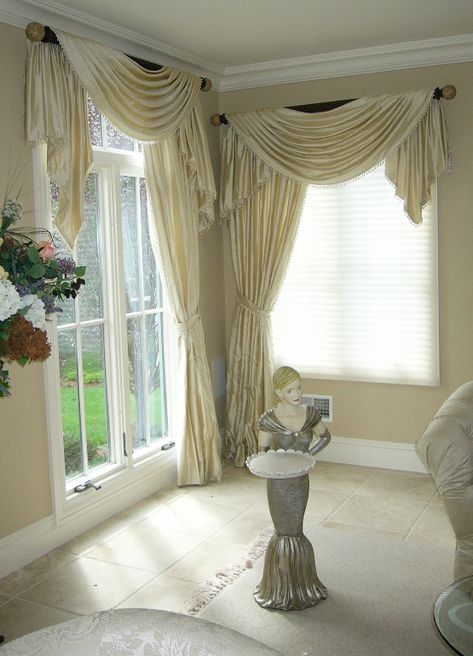 Walmart Curtains, Bed Room Light, Curtains At Walmart, Amazon Curtains, Curtains Amazon, Curtain Ideas For Living Room, Box Pleat Valance, House Design Board, Bay Window Treatments