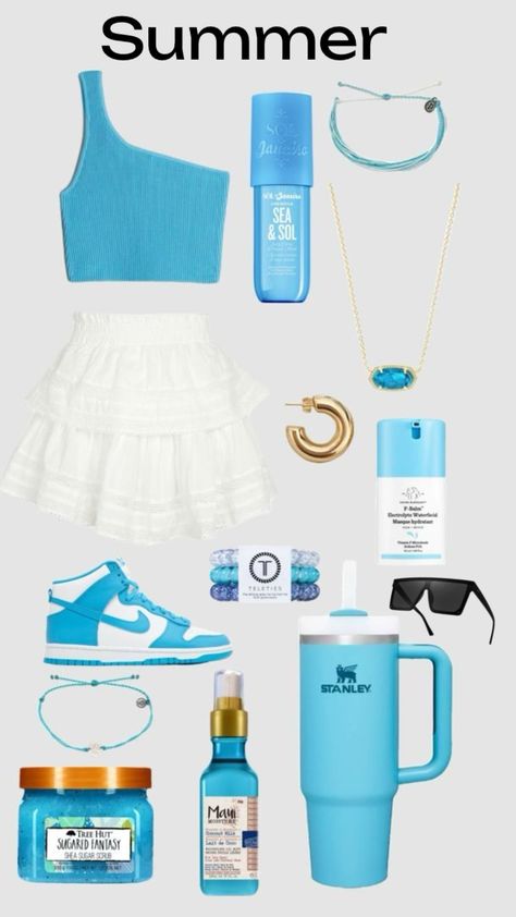 #blue#beauty #preppyfit #outfitinspo #preppy #summer#name fit#slay Preppy Outfits Aesthetic, Preppy Outfits For School, Preppy Inspiration, Preppy Summer Outfits, Casual Preppy Outfits, Preppy Style Summer, Preppy Girl, Trendy Outfits For Teens, Cute Lazy Day Outfits