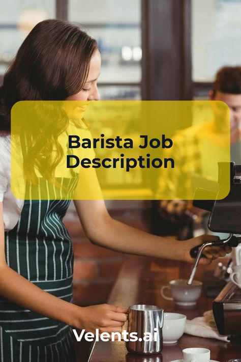 Barista Job Description template includes a detailed overview of the key requirements, duties, responsibilities, and skills for this role. It's optimized for posting on online job boards or careers pages and easy to customize this template for your company. Barista Guide, Barista Training Tips, Barista Knowledge, Barista Basics, Barista Job, Coffee Making Machine, English Communication Skills, French Presses, Job Description Template