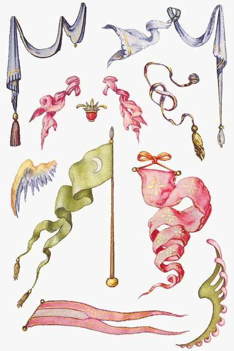 Medieval Poster Graphic Design, Heraldry Design Symbols, Medieval Border, Medieval Theatre, Medieval Ornament, Medieval Banner, Loy Krathong, Ribbon Flag, Medieval Drawings