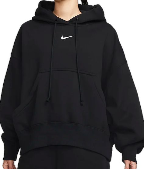 Black Nike Hoodie Outfit, Nike Hoodie Outfit, Nike Sportswear Phoenix Fleece, Black Nike Hoodie, Bday List, Matching Sweats, Women's Sportswear, Wide Leg Sweatpants, Loungewear Luxury