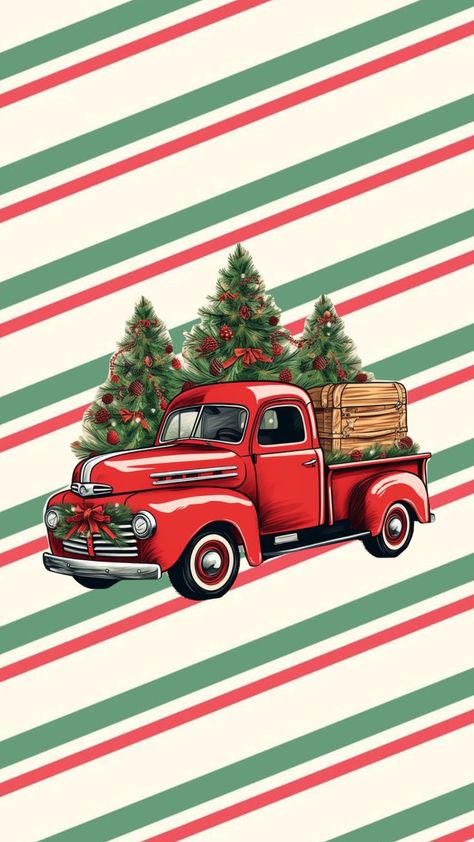 #christmas #christmastruck #truck #redtruck Old Trucks Wallpaper, Christmas Truck Wallpaper, Little Red Truck Christmas Decor, Red Truck With Christmas Tree, Truck Icon, Christmas Tree Truck, Verse Art, Bible Verse Art, Christmas Truck