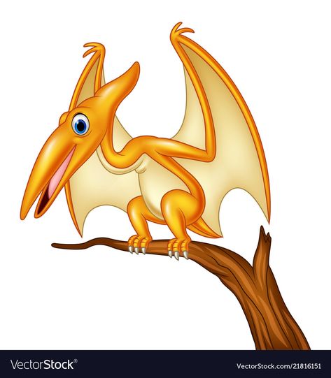 Cartoon Pterodactyl, Pterodactyl Cartoon, Branch Vector, Dinosaur Illustration, Vector Cartoon, Illustration Vector, Transparent Png, Pluto The Dog, Flyer Design