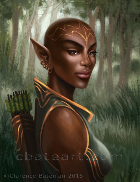 Black Elf by Clarence Bateman on ArtStation. Black Elf, Elf Characters, Elf Art, Black Fairy, Heroic Fantasy, High Elf, The Elder Scrolls, Fantasy Races, Dark Elf