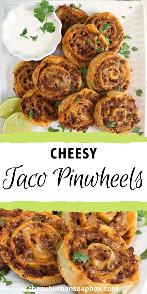 Taco Rollups, Savoury Scrolls, Pillsbury Pizza Crust Recipes, Pizza Rollups, Taco Pinwheels, Taco Appetizers, Beef Taco Seasoning, Ground Beef Taco Seasoning, Beef Appetizers