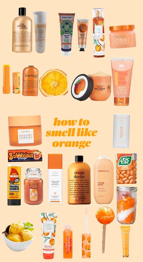 Orange Shower Routine, Smell Like Oranges, How To Smell Like Oranges, How To Smell Floral, Mango Vitamins, Face Mist Spray, Citrus Perfume, Vanilla Smell, Effective Skin Care Routine