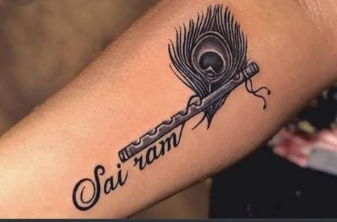 Mor Pankh Tattoo, Flute Tattoo, Eagle Head Tattoo, Iphone Wallpaper Ideas, Teacher Tattoos, Designer Tattoo, Mom Dad Tattoo Designs, Trishul Tattoo Designs, Tattoo Design For Hand