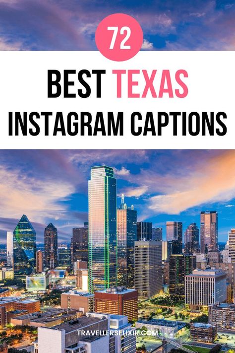 Best Texas Instagram captions & quotes Texas Instagram Captions, Quote Captions, Texas Travel Weekend Getaways, Texas Weekend Getaways, Puns Quotes, Texas Quotes, Vacation Captions, Short Captions, Sunset Captions