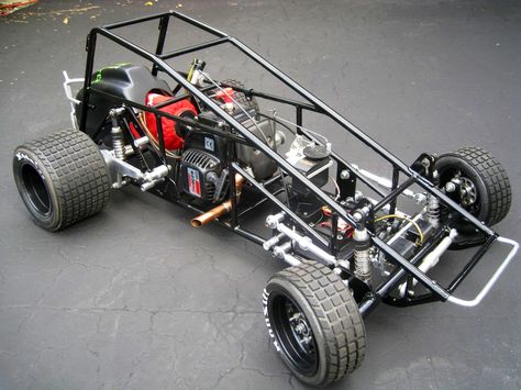 1/4 scale rc sprint car Go Kart Frame Plans, Rc Cars For Sale, Kids Wagon, Tube Chassis, Chassis Fabrication, Sprint Car Racing, Go Kart Racing, Diy Go Kart, The Dragon Prince