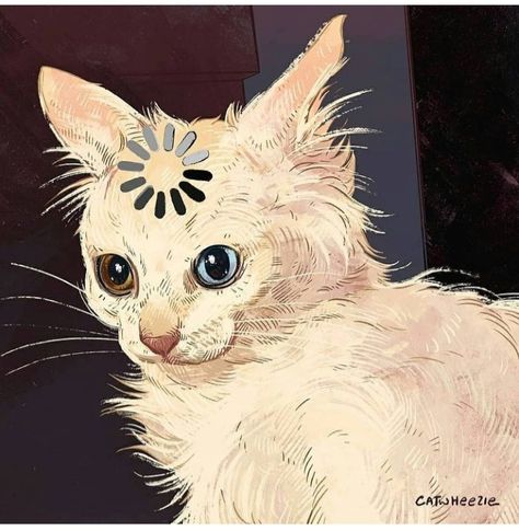 Meme Chat, Cats Art Drawing, Cat Hacks, Cat Aesthetic, Silly Cats, Cat Painting, Cat Drawing, Funky Art, 귀여운 동물