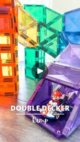 16K views · 412 reactions | Comment “DOUBLE” for build instructions 🌈🌈  Watch as your little ones race down both levels of this colorful creation! With its vibrant design and exciting dual tracks, this rainbow ramp promises endless hours of STEM play and creative building. Ready, set, go! 🏎️  #PandaMommyTeacher #MagneticTiles #STEMPlay #CreativeKids #RainbowRamp #DoubleDeckerFun #EducationalToys #LearningThroughPlay | Alice | Magnetic Tiles Play Ideas | urbanverbunk · Original audio Magnatile Ideas, Magnatiles Ideas, Inside Games, Creative Building, Tiles Ideas, Ready Set Go, Magnetic Tiles, Play Ideas, Learning Through Play