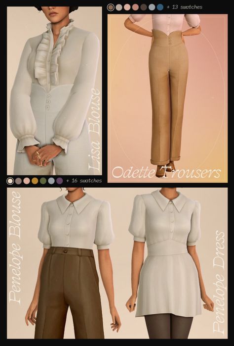 Sims 4 1950s Cc Clothes, Sims 4 Cc 1940s, Ts4 Clothes, Dress And Blouse, Sims Download, Sims 4 Decades Challenge, The Sims 4 Packs, Sims 4 Mm Cc, Sims 4 Mm