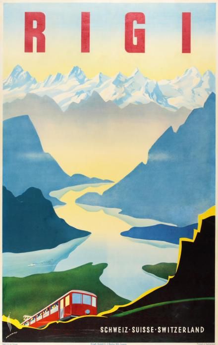 The Rigi and Lake Lucerne Poster..,mar16                                                                                                                                                                                 More Ski Vintage, Vintage Ski Posters, Poster Advertising, Railway Posters, Ski Posters, French Poster, Vintage Ski, Antique China, Advertising Poster