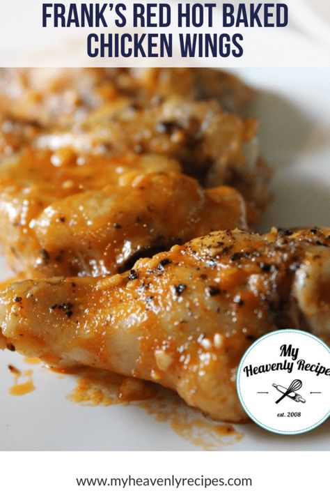 Red Hot Wings Recipe, Franks Hot Sauce Chicken, Red Hot Chicken, Franks Hot Sauce, Baked Hot Wings, Baked Chicken Wings Recipe, Hot Sauce Chicken, Hot Chicken Recipe, Easy Chicken Wing Recipes