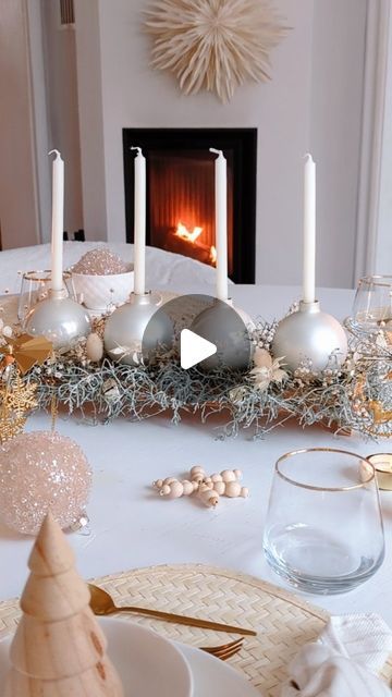 E R I K A on Instagram: "🌲Advent arrangement 🌲with Christmas balls 
as candle holders 🌲🌲
You don't need a decorative plate or tablet, you just need a wooden board 
 It's a simple Idea. How do you like it?🌟
.
Don't forget to like and save for later ❤️
Material list and left  in my Story 👉 and my Highlights 👉
.
Follow @herzenstimme for more DiYs Hacks and Upcycling ideas

Werbung /Ad
#upcycling #manual #xmasdiy #diyxmas #creative #noel #navidad2023 #adventskranz #adventdecoration #adventsbasteln  #weihnachtsdekoration  #bastelnfürweihnachten #interiør #xmasseason #diyvideo #decorazioni #selbstgemacht #tablesetting #stylingtheseasons #weihnachtsdekoration #weihnachtsdeko #depotdeko
#christmastable #xmasdiy #xmasseason
@depot_online @querendodecorar
@nurrkknekr @thornior @labor.hobi" Christmas Ball Candle Holder, Advent Table Decorations Diy, Advent Candle Holder, Advent Decorations, Upcycling Ideas, Advent Candles, Xmas Diy, Save For Later, Do You Like It