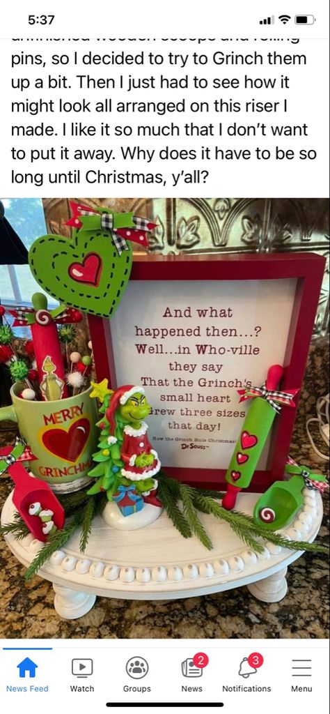 Grinch Tiered Tray Ideas, Grinch Tiered Tray, Tiered Tray Ideas, Tray Ideas, Small Heart, Tiered Tray Decor, Tiered Tray, Tray Decor, Grinch