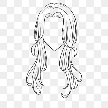 Hair Template Drawing, Hair Sketches Girl, Hairstyles Drawing Girl, Girl Hairstyles Drawing, Dnd Hairstyles, Hair Template, Hairstyle Png, Japan Hairstyle, Boy Hair Drawing