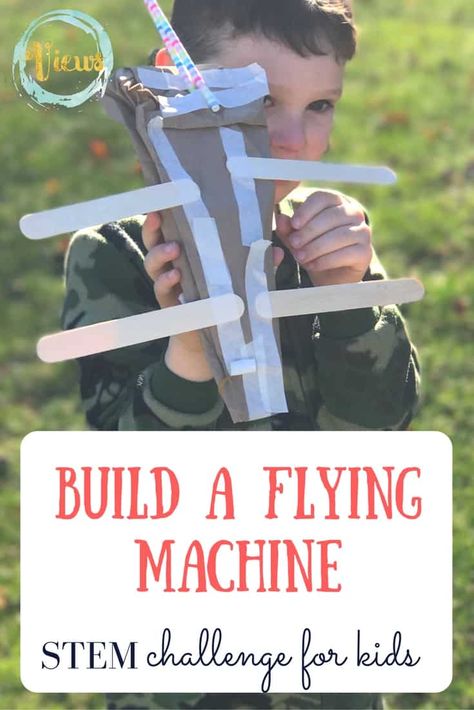 This flying machine STEM challenge is such a fun way for kids to learn about the principles of flight, plus a free printable worksheet! Stem Camp, Summer Stem, Stem Elementary, Science Camp, Summer Camp Activities, Engineering Activities, Stem Lesson, Steam Projects, Flying Machine