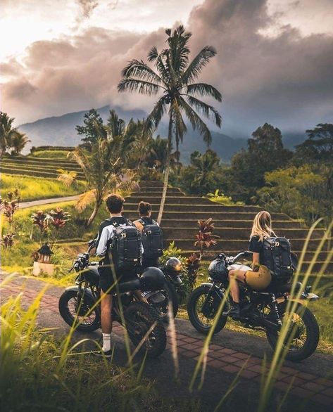 Ride With Friends, Bali Holiday, Voyage Bali, Bali Holidays, Tropical Destinations, Adventure Motorcycling, Touring Bike, Destination Voyage, Bike Trips