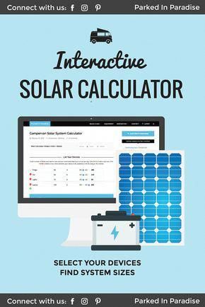 Passive Solar Energy Inverter Battery Cabinet Ideas For Home, Solar Panel Calculator, Adventure Equipment, Solar Calculator, Campervan Conversion, Solar Camping, Rv Solar, Solar Power Diy, Solar Energy Panels