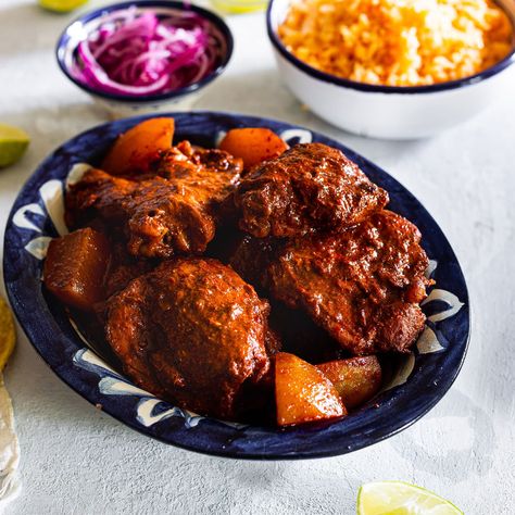 Mexican adobo chicken is a traditional and authentic dish featuring bold flavors and wonderful aromas. A hearty stew made with Mexican chiles and spices. Mexican Adobo, Mustard Chicken Recipes, Chicken Adobo, Fried Chicken Breast, Adobo Chicken, Mustard Chicken, Adobo Sauce, Mexican Chicken, Mexican Food Recipes Easy