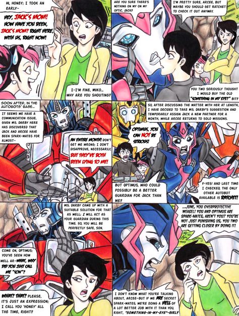 Arcee X Jack, Tfp Fanart Transformers Prime, Transformers Animated Jet Twins, Transformers Arcee, Small Comic, Transformers Girl, Transformers Memes Funny, G1 Transformers Memes, Transformers Memes