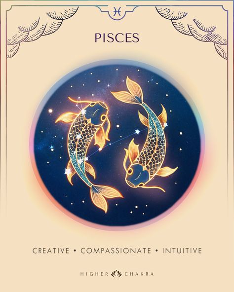 Did you know? Pisces, symbolized by two fish swimming in opposite directions, captures the essence of balance and duality in life. Born between February 19 and March 20, Pisceans are known for their boundless creativity, deep compassion, and intuitive connection to the emotional undercurrents around them. Their artistic gifts and empathetic nature make them the healers and dreamers of the zodiac. How does the Piscean blend of intuition and compassion inspire you? 🐠✨ #Piscesfacts Artistic Gifts, Pisces Fish, Two Fish, Pisces Facts, Fish Swimming, February 19, March 20, Pisces Zodiac, Gifts For An Artist