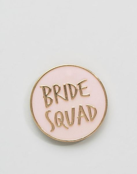 ASOS HEN Bride Squad Badge  #sponsored Hen Night Ideas, Classy Bachelorette Party, Hen Party Badges, Wedding Badges, Bridal Shower Inspo, Hen Party Accessories, Awesome Bachelorette Party, Bachelorette Party Themes, Bride Squad