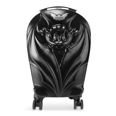 KILLSTAR Vamped Up Suitcase | BOUDOIR NOIR Gear Aesthetic, Gothic Bags, Gothic Lifestyle, Bat Shape, Blue Coach, Summer Goth, Things I Wanna Buy, Floral Clutches, Luggage Sizes