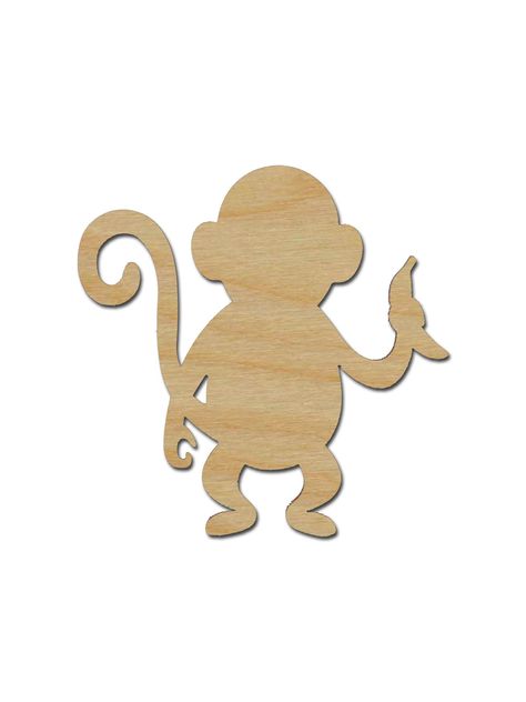 monkey shape wood cutout #woodcraftsideas Monkey Wood, Wooden Toys Design, Animal Cutouts, Wooden Toys Plans, Unfinished Wood Crafts, Woodworking Toys, Wooden Cutouts, Wood Carving Tools, Wood Crafts Diy