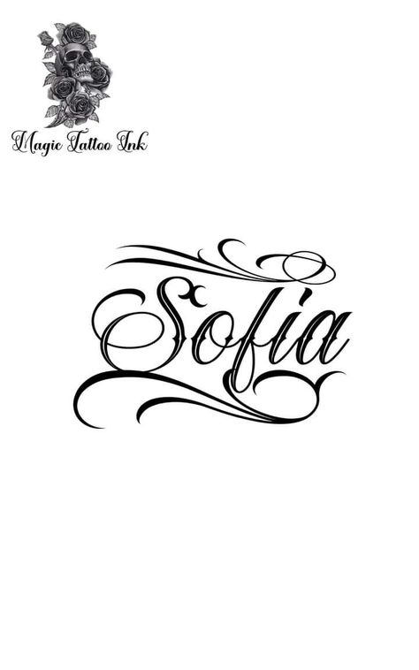 Sophia Tattoo Name, Sofia Lettering, Sofia Name Tattoo, Sophia Tattoo, Tatto Letters, Sofia Name, Graffiti Names, Name Drawings, Chicano Lettering