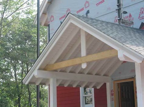 Exposed Rafter Tails, Porch Exterior, Roof Sheathing, Stairs Stringer, Roofing Nails, Exposed Rafters, Time Poster, Be Single, Cottage Exterior