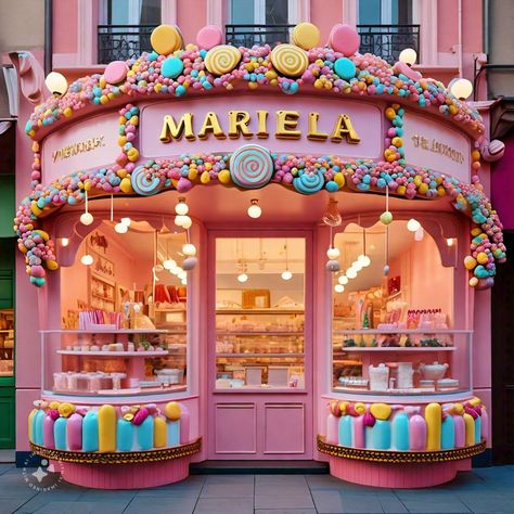 Candy Display Ideas Home, Snack Store Design, Candy Shop Interior Design, Modern Candy Shop, Candy Stand Ideas, Christmas Candy Store, Candy Shop Ideas Design, Candy Shop Design Store Fronts, Candy Store Aesthetic