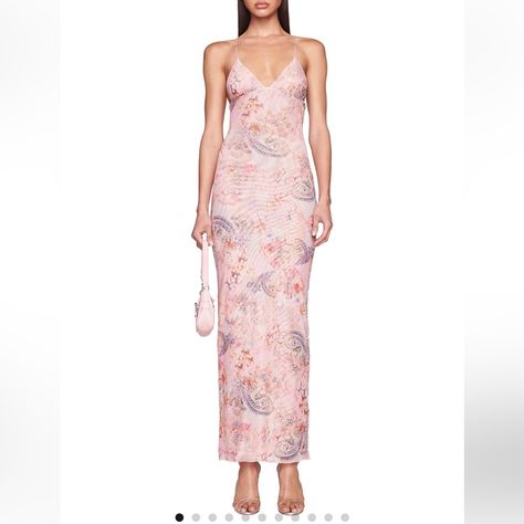 I.Am.Gia Ellery Dress Size S, Would Keep It To Myself But Too Big On Me :’’’(((((( I Am Gia Pink, Prom Y2k, Ellery Dress, Design Butterfly, Y2k Butterfly, I Am Gia, Dress 2024, Suspender Dress, Niche Design