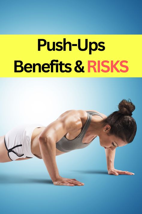 A list of benefits of push ups for both men and women and a couple of risks that you need to be aware of before your next workout. Women Push Up Challenge, Push Up Benefits For Women, Benefits Of Push Ups For Women, Push Up Benefits, Benefits Of Push Ups, Push Ups Benefits, Simple Full Body Workout, Push Up Routine, Proper Push Up