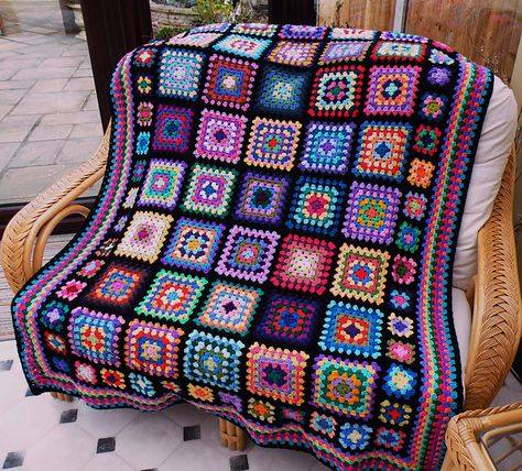 Ravelry: Maryfairy's Hippy Granny Blanket Moroccan Inspired Decor, Hippy Blanket, Maryfairy's Babette Meets Granny Mcphee Blanket, 70s Granny Square Blanket, 70s Afghan Blanket, 70s Flower Blanket Crochet, Retro Flower Granny Square Blanket, Moroccan Fabric, Moroccan Wedding Blanket