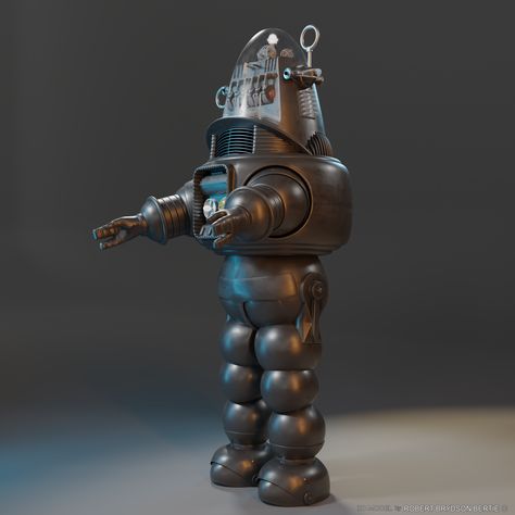 Forbidden Planet, Robby the Robot, 3D model by R. Bertie Robby The Robot, Forbidden Planet, The Robot, Cyberpunk, 3d Printing, Planets, Sci Fi