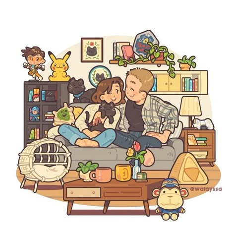 layssa 🍎🐝 ʕ ·ᴥ·ʔ commissions closed! on X: "commission! 🌼🐱🍏✨ https://t.co/9hUlwThgEZ" / X Couples Doodles, Cartoons Drawing, Artsy Gift, Guided Art, Couple Drawing, Couple Illustration, Cute Little Drawings, Couple Drawings, Cute Chibi