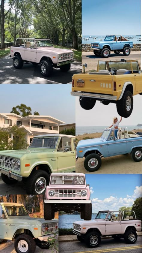 Car Accessories For Girls Interior, Car Tips And Tricks, Crown Car, Cars Painting, Bronco Car, Pink Car Accessories, Old Vintage Cars, Girly Car, Dream Cars Jeep