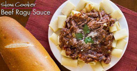 When the venerable chuck roast meets Italian food, you get this Slow Cooker Beef Ragu Sauce. This recipe is mouthwateringly delicious! Beef Ragu Slow Cooker, Ragu Recipes, Slow Cooker Beef Ragu, Beef Ragu Recipe, Dump Recipes, Recipes Slow Cooker, Beef Ragu, Ragu Recipe, Dump Meals