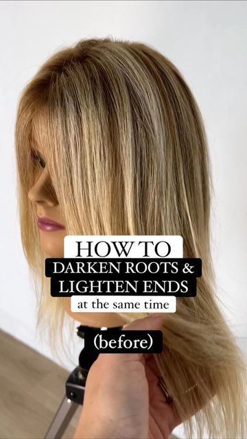 Color Melting Hair Brown To Blonde, How To Root Melt At Home, How To Do A Root Melt At Home, Color Melt Formulas, Wet Balayage Blonde, Root Melt At Home, Diy Root Melt, Highlights With Root Melt, Diy Hair Foils