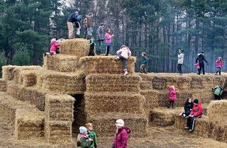 Hay Maze | Flickr - Photo Sharing! Pumpkin Patch Activities, Hay Maze, Benefit Of The Doubt, Preschool Playground, English Play, Adventure Playground, Kids Forts, Farm Day, Thelma Louise