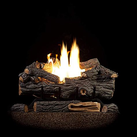 Amazon.com: Sure Heat RS30VFTNG Gas Fireplace Logs, 30", Oak: Home & Kitchen Vented Fireplace, Gas Fire Logs, Ventless Gas Logs, Vent Free Gas Fireplace, Glowing Embers, Natural Gas Fireplace, Masonry Fireplace, Gas Log Sets, Fireplace Logs