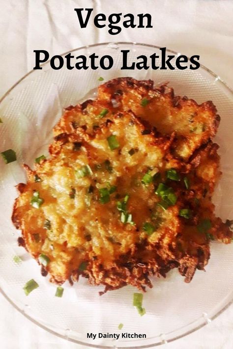 Vegan Latkes, Clean Appetizers, Vegan Potato Pancakes, Pancakes Sans Gluten, Hanukkah Recipes, Potato Appetizers, Monte Cristo Sandwich, Recipes Vegetables, Potato Latkes