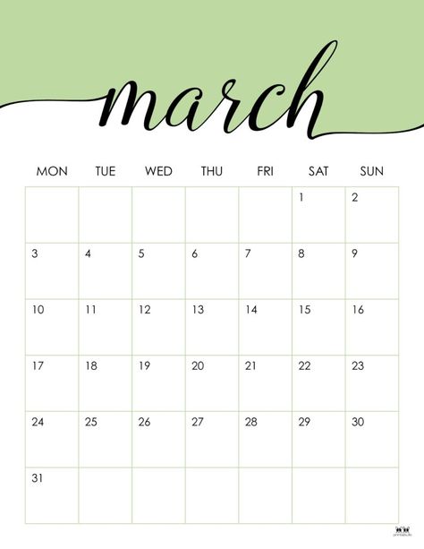 Choose from 107 different March 2025 monthly calendars perfect for this festive month! All calendars can be printed from home and are 100% FREE! March 2025 Calendar, Free Monthly Calendar, Teaching Binder, Vertical Calendar, Calendar Design Template, Monthly Printable, Household Binder, Calendar March, Monthly Calendars