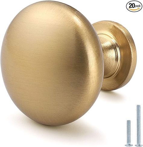 HOM-outdeer Brass Cabinet Knobs and Pulls Solid,Aged Gold Round Knob,Champagne Bronze Cabinet Knobs,1-1/5 Diameter (12, Aged Brass) - Amazon.com Bronze Cabinet Knobs, Champagne Bronze Kitchen, Kitchen Drawer Knobs, Brass Cabinet Knobs, Gold Drawer Knobs, Cabinet Knobs And Pulls, Bronze Kitchen, Brass Cabinet Hardware, Gold Knobs