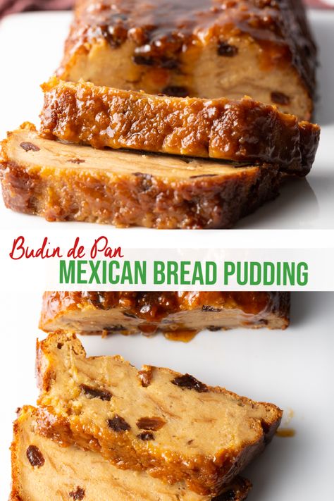 Mexican Bread Pudding Recipe, Mexican Pudding, Puerto Rican Bread, Puerto Rican Bread Pudding, Pan Cubano, Mexican Bread Pudding, Mexican Sweet Breads, Baked Dessert, Mexican Bread