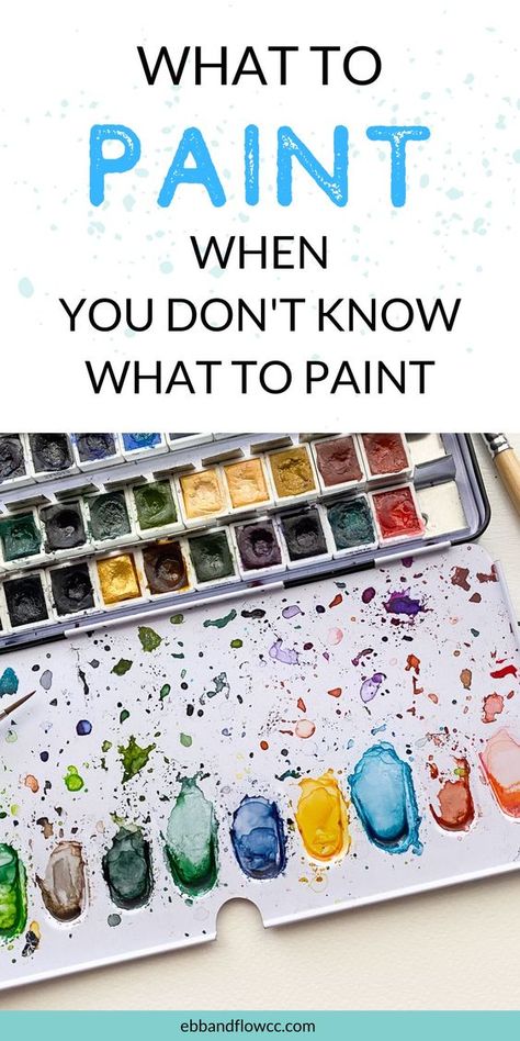 Don't you hate when you want to paint, but you have no idea what you should paint? These easy watercolor painting ideas will inspire you to get painting today. Water Painting For Beginners Ideas, Start Watercolor Painting, Water Colour Journal Ideas, Easy Water Colors Painting For Beginners, Watercolor And Ink Paintings, Sketchbook Watercolor Ideas, Watercolour Painting Inspiration, Watercolor Practice Ideas, Learning Watercolor Painting