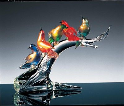 Cassanova Venetian Glass Formia Birds Sculpture, Italian Clothing, Ancient Roman Coins, Garden Birds, Glass Fusion, Roman Coins, Animal Sculpture, Charming Garden, Crystal Figurines